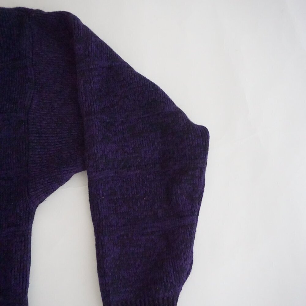 Field Gear Purple Knit Crewneck Sweater Outdoorsman Eclectic Grandpa Cozy L - Picture 4 of 9